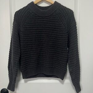Universal Thread Women's Pullover Chunky Knit Sweater Dark Grey size XS